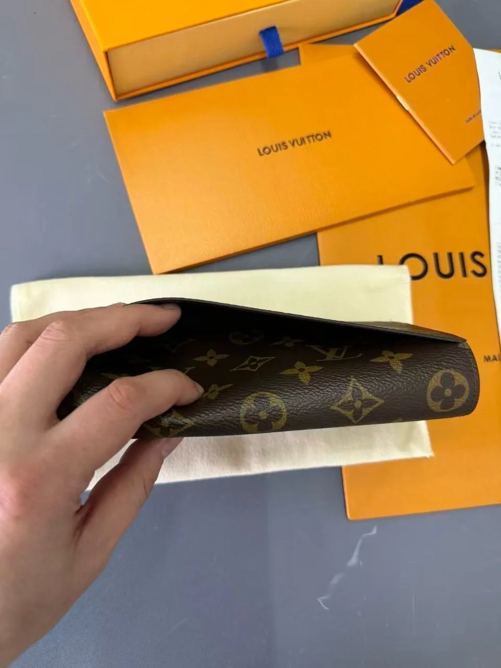 Louis Vuitton Monogram Continental Wallet with Burgundy Interior